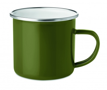 Logo trade promotional giveaways picture of: Metal mug with enamel layer