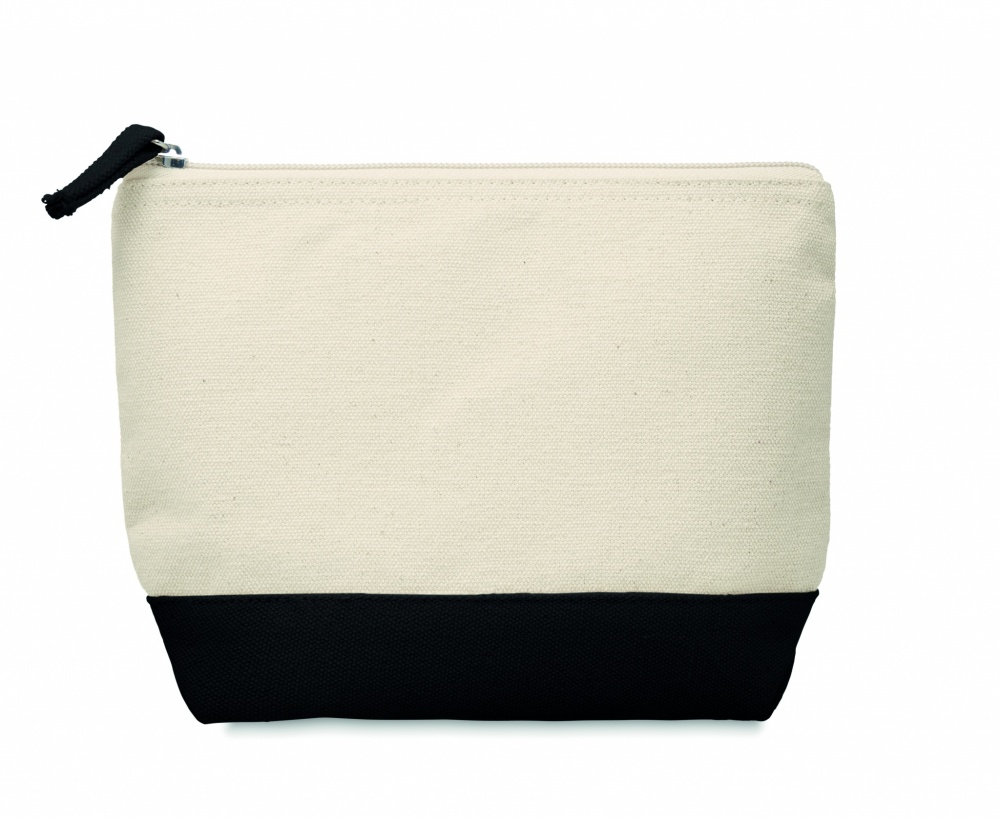 Logo trade business gift photo of: Bicolour cotton cosmetic bag