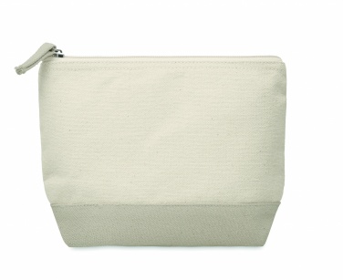 Logo trade promotional giveaways picture of: Bicolour cotton cosmetic bag