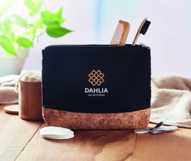 Logotrade promotional giveaway image of: Cork & cotton cosmetic bag
