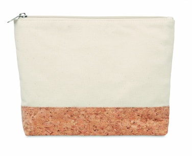 Logo trade business gifts image of: Cork & cotton cosmetic bag