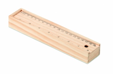 Logo trade promotional products picture of: Stationery set in wooden box
