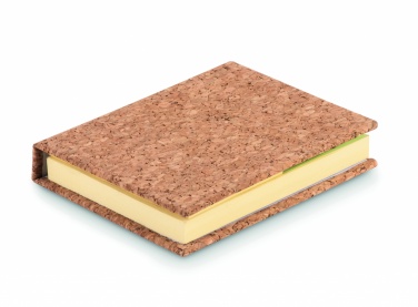 Logo trade promotional giveaways image of: Cork sticky note memo pad