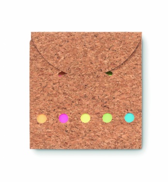 Logo trade promotional merchandise photo of: Cork sticky note memo pad