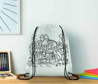 Logo trade advertising products image of: Non woven kids bag with pens