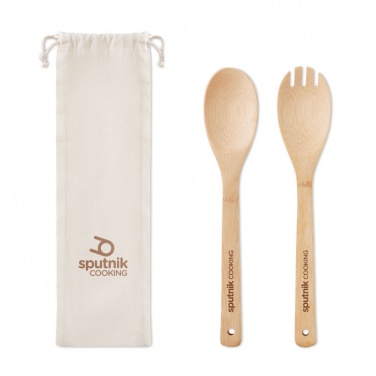 Logo trade corporate gift photo of: Set bamboo utensils salad