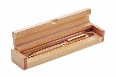 Logo trade promotional products picture of: Bamboo twist-action ballpoint pen in a box