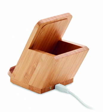 Logo trade business gifts image of: Wireless charger pen holder 5W BAICOI