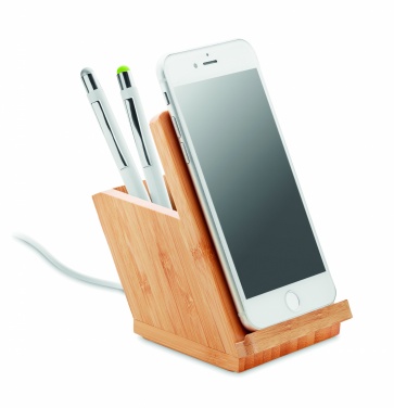 Logo trade promotional items image of: Wireless charger pen holder 5W BAICOI