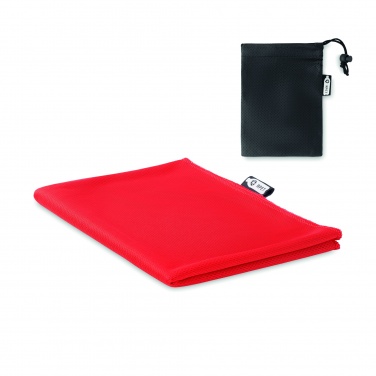 Logo trade business gift photo of: RPET sports towel and pouch