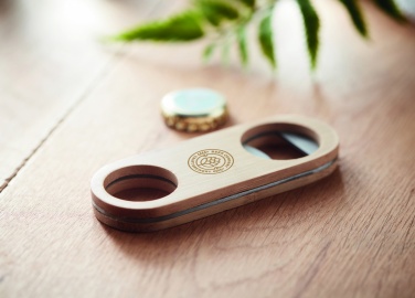 Logo trade advertising products image of: Oval Bamboo bottle opener VALBAMPER