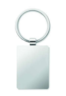 Logo trade promotional gifts image of: Rectangular key ring bamboo WEST