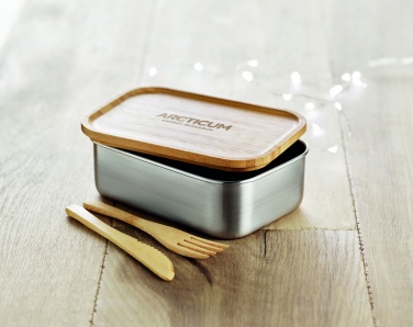 Logo trade promotional items image of: Stainless steel lunchbox 600ml