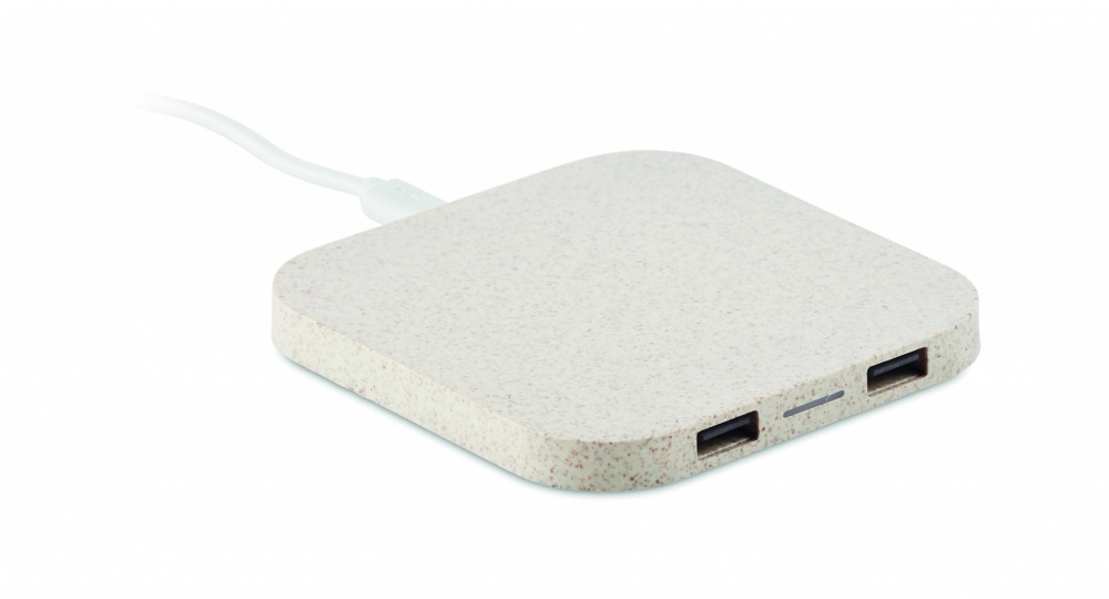 Logotrade promotional items photo of: Hub charger wheat straw/ABS 5W