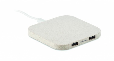 Logo trade advertising products image of: Hub charger wheat straw/ABS 5W