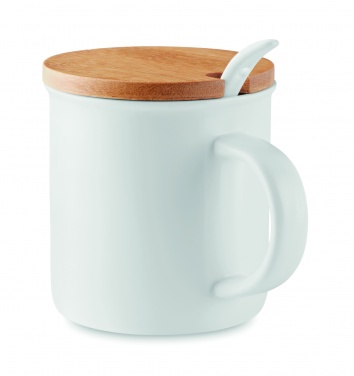 Logotrade promotional giveaway image of: Porcelain mug with spoon