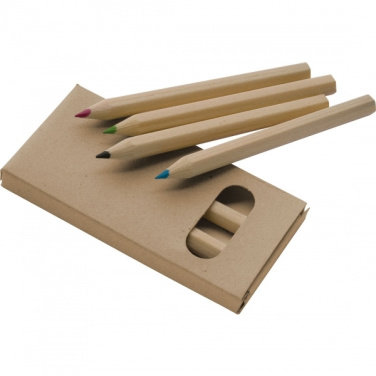 Logo trade promotional giveaways image of: Wooden crayons MINNIE
