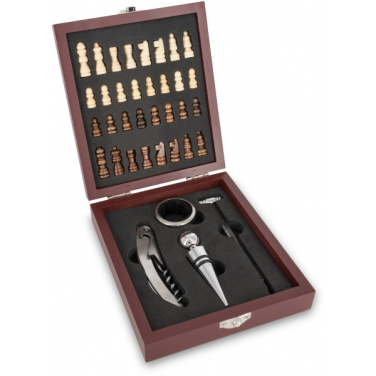 Logo trade promotional merchandise picture of: Chess wine set SAN GIMIGNANO