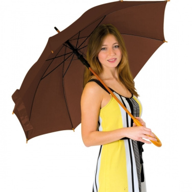 Logo trade advertising product photo of: Wooden automatic umbrella NANCY