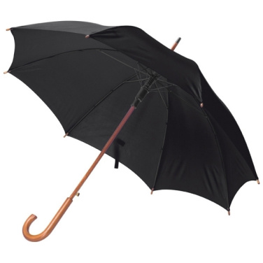 Logo trade promotional giveaway photo of: Wooden automatic umbrella NANCY