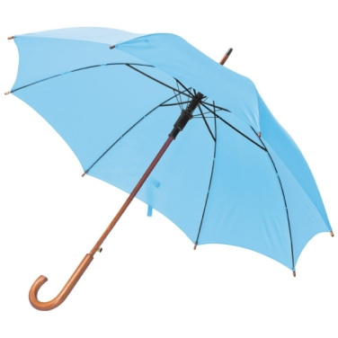 Logo trade advertising products image of: Wooden automatic umbrella NANCY