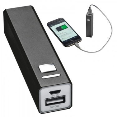 Logotrade promotional items photo of: Metal power bank PORT HOPE 2200mAh