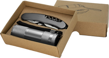 Logo trade promotional giveaways picture of: Set torch and pocket knife DOVER
