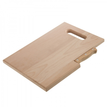Logo trade business gifts image of: Wooden board with knife LIZZANO