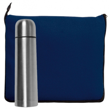 Logo trade advertising product photo of: Set fleece blanket and thermal flask LIVERPOOL