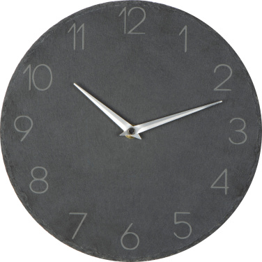 Logo trade promotional items picture of: Slate wall clock GRAZ