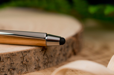 Logotrade business gifts photo of: Wooden ballpen with touch function ERFURT