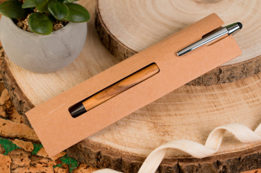 Logo trade promotional items picture of: Wooden ballpen with touch function ERFURT