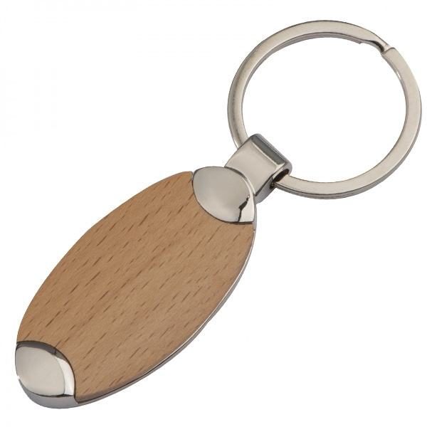 Logo trade promotional giveaway photo of: Wooden keyring BALTRUM