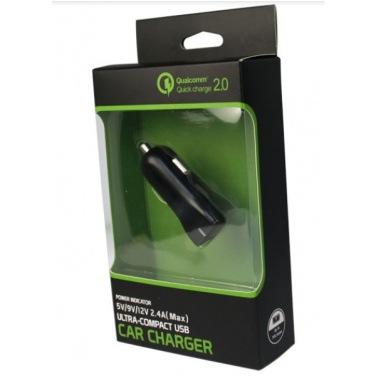 Logo trade promotional merchandise photo of: Car charger (Qualcomm Quick Charge 3.0)