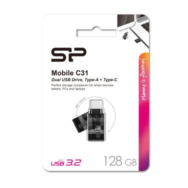 Logotrade promotional product image of: Pendrive USB/type - C Silicon Power Mobile C31 3.0 OTG