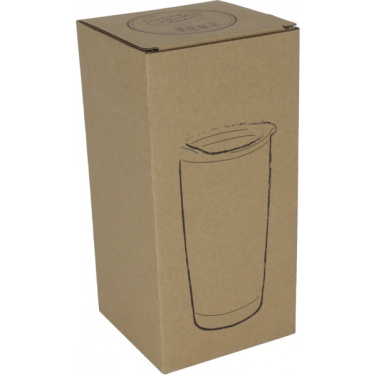 Logo trade promotional product photo of: Stainless steel mug with wooden look COSTA RICA 550 ml