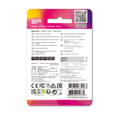 Logo trade promotional merchandise photo of: Pendrive Silicon Power Blaze B30 3.1