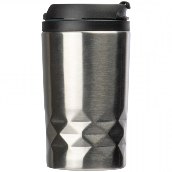 Logotrade advertising product picture of: Stainless steel mug with lid ROMA 250 ml