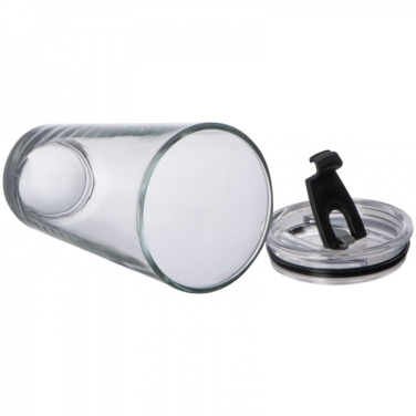 Logo trade promotional item photo of: Glass mug with lid WATTENSCHEID 400 ml