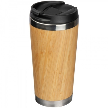Logotrade corporate gift image of: Stainless steel mug BAMBOOGARDEN 400 ml