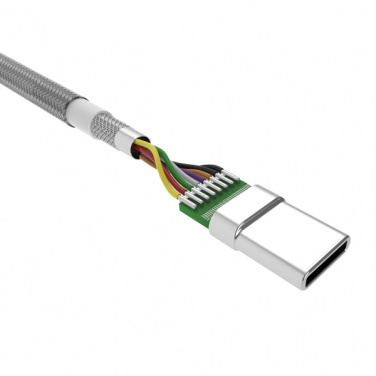 Logotrade promotional gifts photo of: Nylon data transfer cable LK30 Type - C Quick Charge 3.0