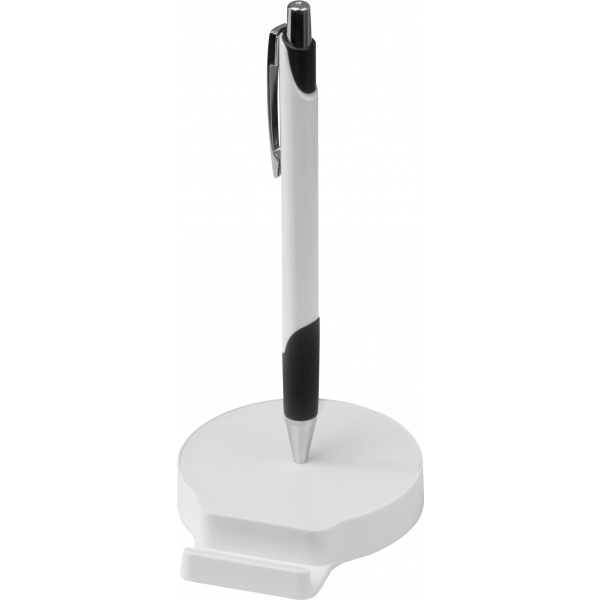 Logo trade promotional merchandise picture of: Mobile phone holder with metal ballpen REGINA