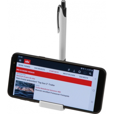 Logo trade promotional items image of: Mobile phone holder with metal ballpen REGINA