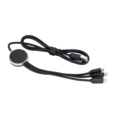 Logo trade promotional merchandise picture of: 3in1 long cable with elighted logo for engraving, W201TG