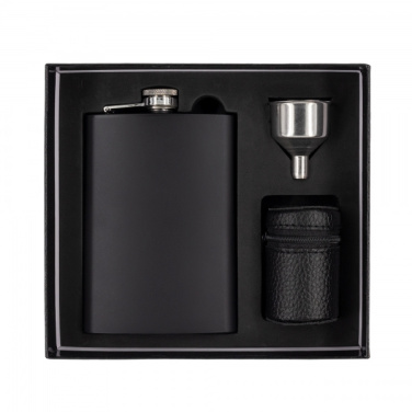 Logo trade corporate gift photo of: Hip flask MADONIE Schwarzwolf