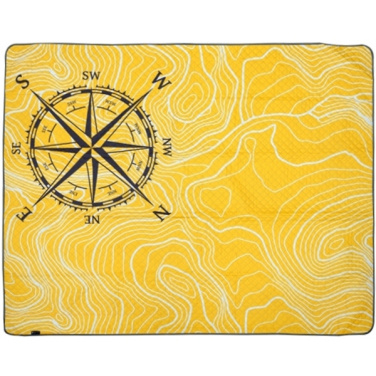 Logo trade business gift photo of: Foldable picnic blanket ALVERNIA Schwarzwolf