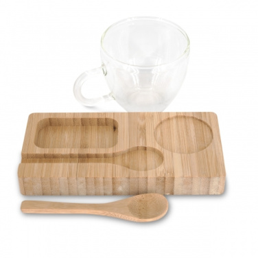 Logotrade promotional product picture of: Tray with cup and spoon FORMOSA 150 ml