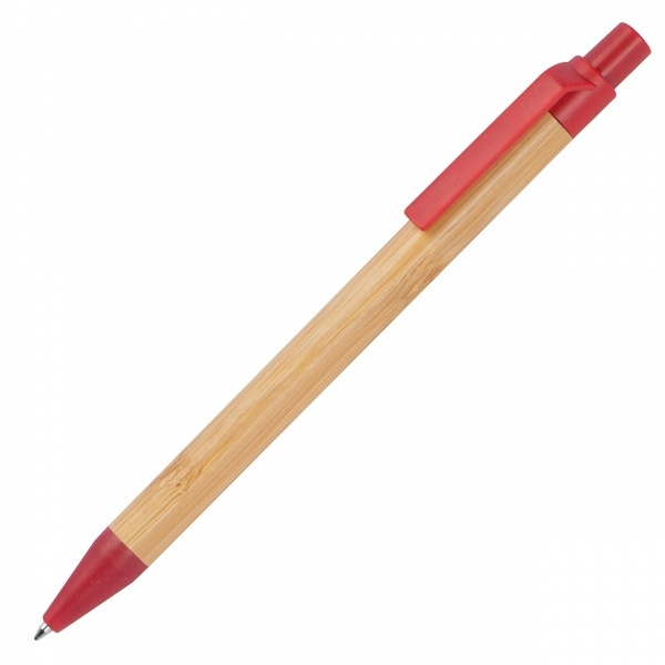 Logo trade promotional giveaways image of: Wheatstraw and bamboo ballpen HALLE