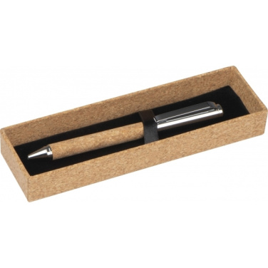 Logotrade advertising product image of: Twist-ballpen metal and cork LILLEHAMMER