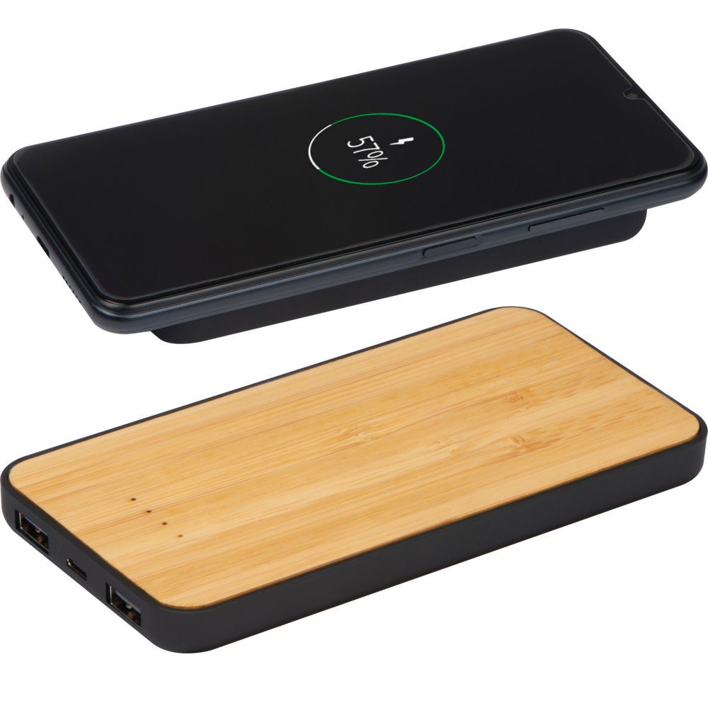 Logotrade promotional merchandise image of: Wireless charger and powerbank 8000 mAh MILAN